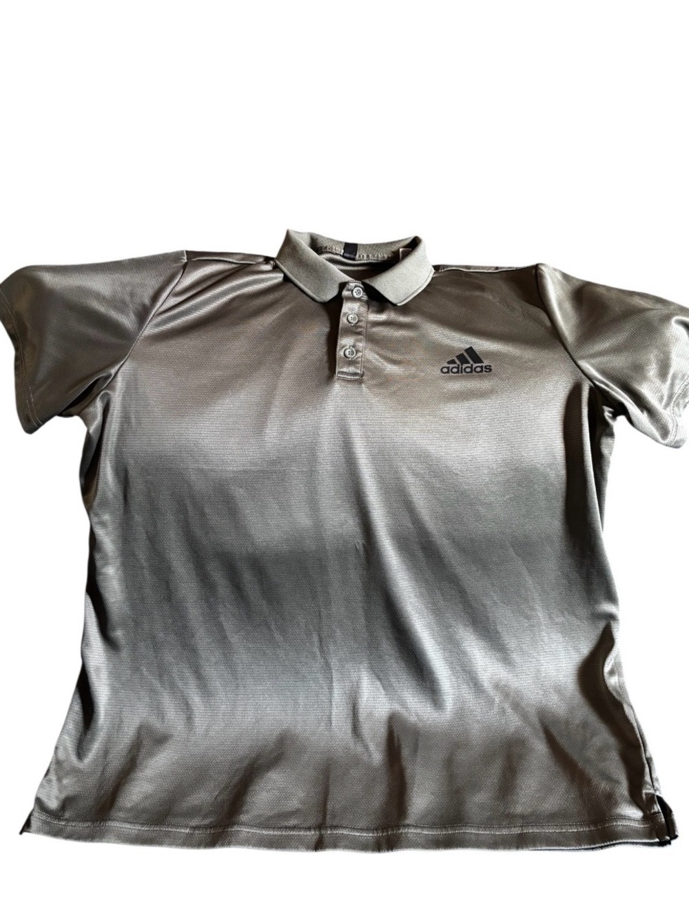 adidas Men's Metallic Green Performance Polo